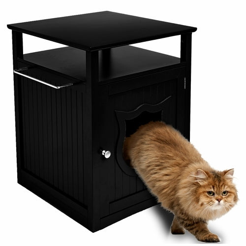 Indoor Nightstand - Hidden Cat Litter Box