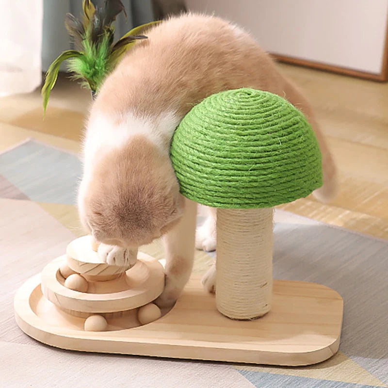 Cat Scratching Tree With Toy