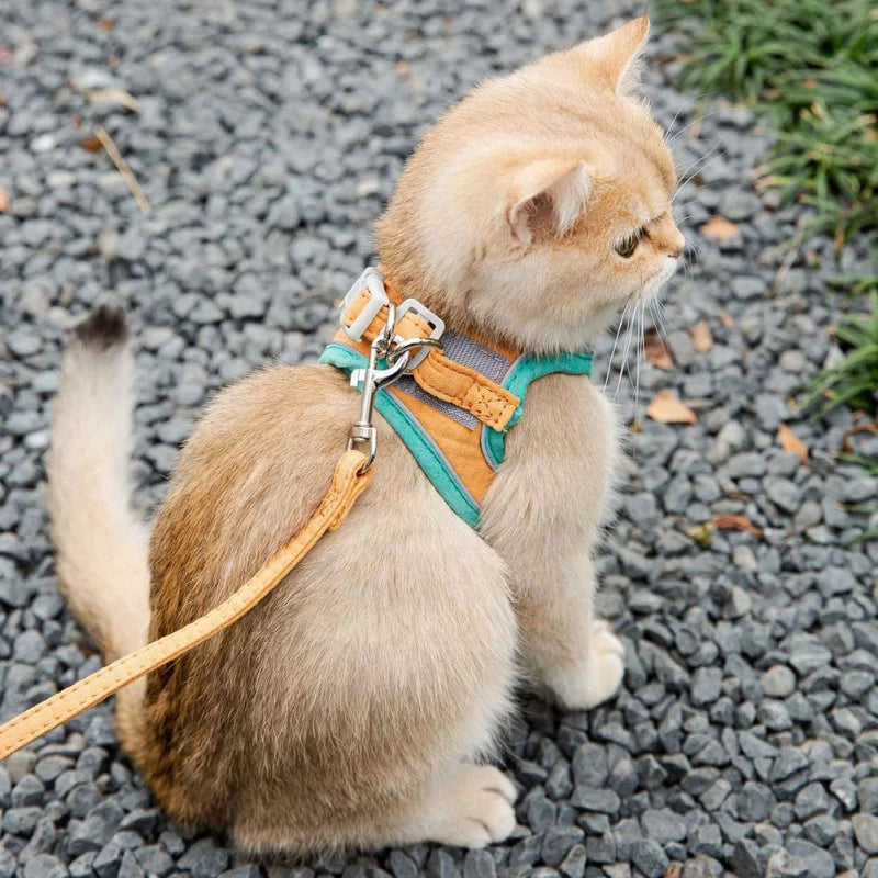 Adjustable Cat Harness With Reflective Vest & Leash