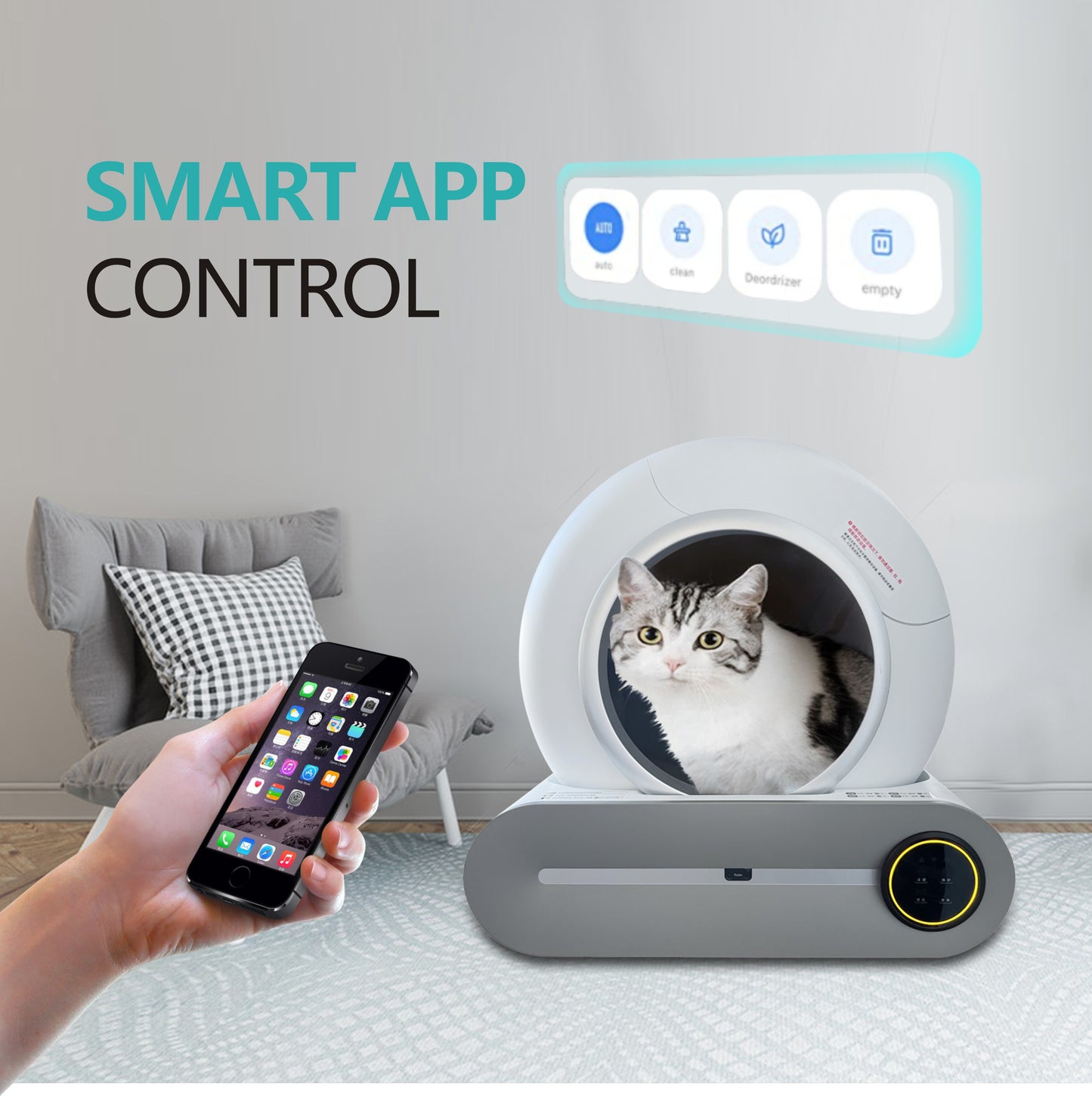 Smart Self Cleaning Cat Litter Box