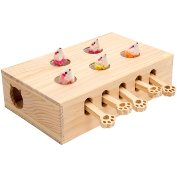 Catch The Mice - 5 Holes Solid Wood Table