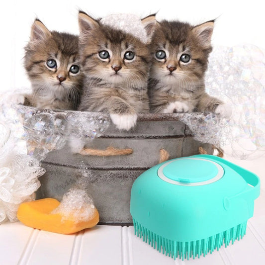 Cat Massager Brush - Shampoo Dispenser