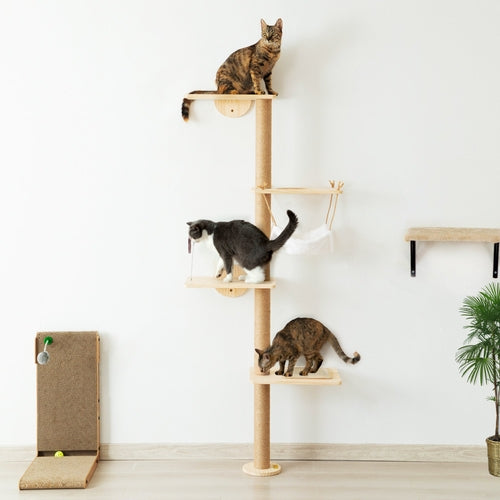 Wall-Mounted Wood Cat Scratching Pad