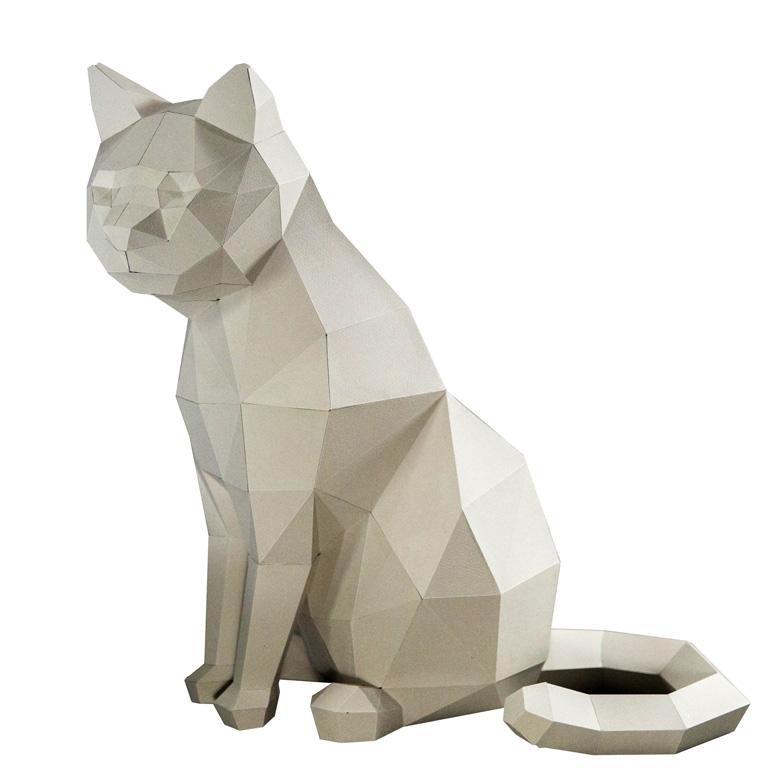 3D White Cat Model