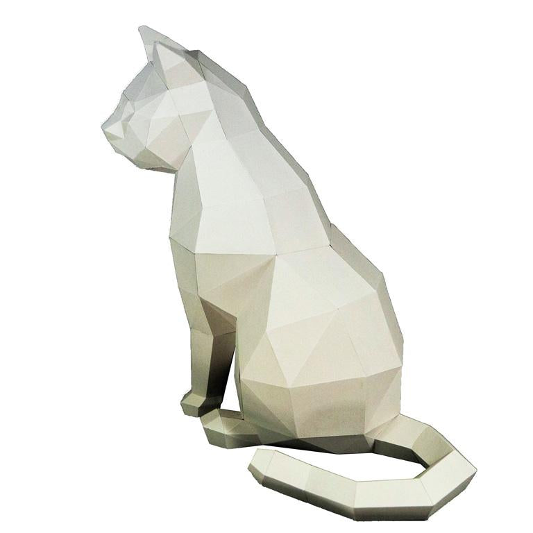 3D White Cat Model